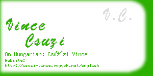 vince csuzi business card